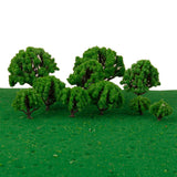 Maxbell 10pcs Multi Scale Model Trees Green 1:100-1:500