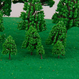 Maxbell 12pcs Green Model Trees 1:50-1:500
