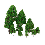 Maxbell 12pcs Green Model Trees 1:50-1:500