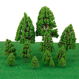 Maxbell 12pcs Green Model Trees 1:50-1:500