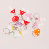 Maxbell 12pcs Mushrooms Keyrings