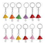 Maxbell 12pcs Mushrooms Keyrings