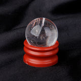 Maxbell 30mm Natural Gemstone Sphere Crystal Ball + Stand Clear White