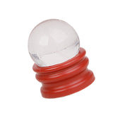 Maxbell 30mm Natural Gemstone Sphere Crystal Ball + Stand Clear White