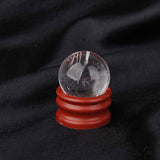 Maxbell 30mm Natural Gemstone Sphere Crystal Ball + Stand Clear White