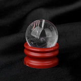 Maxbell 30mm Natural Gemstone Sphere Crystal Ball + Stand Clear White