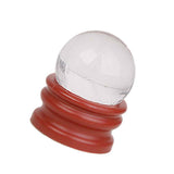 Maxbell 30mm Natural Gemstone Sphere Crystal Ball + Stand Clear White
