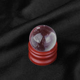 Maxbell 30mm Natural Gemstone Sphere Crystal Ball + Stand Clear White