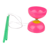 Maxbell Plactic Diabolo With Handsticks and String Juggling Toy-Pink
