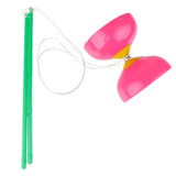Maxbell Plactic Diabolo With Handsticks and String Juggling Toy-Pink