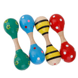 Maxbell 1pc Kids Wooden Maraca Random Color 15cm