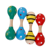 Maxbell 1pc Kids Wooden Maraca Random Color 15cm