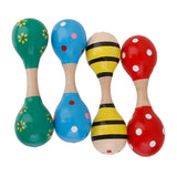 Maxbell 1pc Kids Wooden Maraca Random Color 15cm