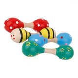 Maxbell 1pc Kids Wooden Maraca Random Color 15cm