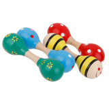 Maxbell 1pc Kids Wooden Maraca Random Color 15cm