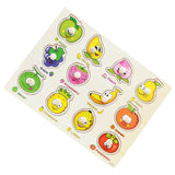 Maxbell Wooden Fruit Shaped Peg Puzzle Baby Toldder Preschool Kids Toy