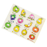 Maxbell Wooden Fruit Shaped Peg Puzzle Baby Toldder Preschool Kids Toy