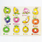 Maxbell Wooden Fruit Shaped Peg Puzzle Baby Toldder Preschool Kids Toy