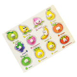 Maxbell Wooden Fruit Shaped Peg Puzzle Baby Toldder Preschool Kids Toy