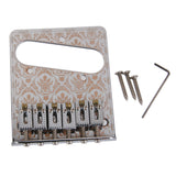 Maxbell Chrome Plated 6 Saddle Guitar Bridge For TL Guitar