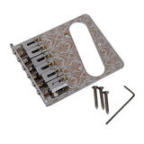 Maxbell Chrome Plated 6 Saddle Guitar Bridge For TL Guitar