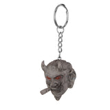 Maxbell Smoking Ghost Head Pendant Purse Bag Keyring Key Chain Gift