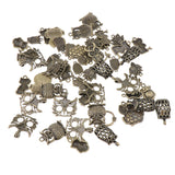 Maxbell 50pcs Multistyle Owl Charms Pendant for DIY Jewelry Making Antique Bronze