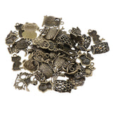 Maxbell 50pcs Multistyle Owl Charms Pendant for DIY Jewelry Making Antique Bronze