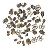 Maxbell 50pcs Multistyle Owl Charms Pendant for DIY Jewelry Making Antique Bronze