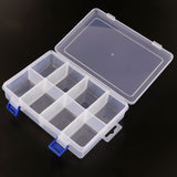 Maxbell Transparent Plastic Jewelry Storage Box Beads Crafts Case Container 8 Grids