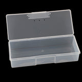 Maxbell Plastic Transparent With Lid Storage Box Collection Container 19.5x7.8x4cm