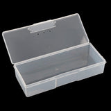 Maxbell Plastic Transparent With Lid Storage Box Collection Container 19.5x7.8x4cm