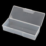 Maxbell Plastic Transparent With Lid Storage Box Collection Container 19.5x7.8x4cm