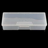 Maxbell Plastic Transparent With Lid Storage Box Collection Container 19.5x7.8x4cm