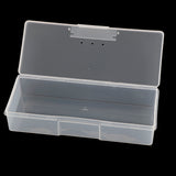 Maxbell Plastic Transparent With Lid Storage Box Collection Container 19.5x7.8x4cm