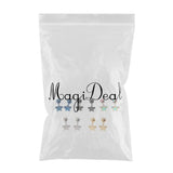 Maxbell 10 Pieces Star Labret Lip Ring Tragus Stud Barbell Piercing Jewelry 5x2mm