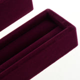 Maxbell 3pcs Velvet Ring Trays Showcase Display Jewelry Organizer Holder Purple