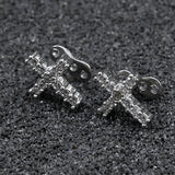 Maxbell 2pcs Dermal Anchor Tops and Base Titanium Steel Piercing Jewelry Cross