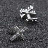 Maxbell 2pcs Dermal Anchor Tops and Base Titanium Steel Piercing Jewelry Cross