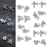 Maxbell 2pcs Dermal Anchor Tops and Base Titanium Steel Piercing Jewelry Cross