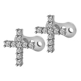 Maxbell 2pcs Dermal Anchor Tops and Base Titanium Steel Piercing Jewelry Cross