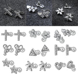 Maxbell 2pcs Dermal Anchor Tops and Base Titanium Steel Piercing Jewelry Cross