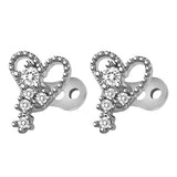 Maxbell 2pcs Dermal Anchor Tops and Base Titanium Steel Piercing Jewelry Heart 2