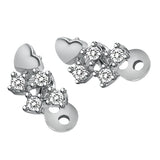 Maxbell 2pcs Dermal Anchor Tops and Base Titanium Steel Piercing Jewelry Heart 3