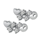 Maxbell 2pcs Dermal Anchor Tops and Base Titanium Steel Piercing Jewelry Heart 3