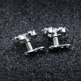 Maxbell 2pcs Dermal Anchor Tops and Base Titanium Steel Piercing Jewelry Heart 1