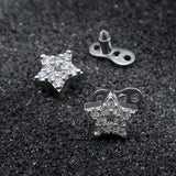 Maxbell 2pcs Dermal Anchor Tops and Base Titanium Steel Piercing Jewelry Star