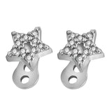 Maxbell 2pcs Dermal Anchor Tops and Base Titanium Steel Piercing Jewelry Star