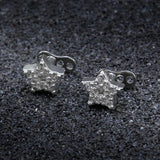 Maxbell 2pcs Dermal Anchor Tops and Base Titanium Steel Piercing Jewelry Star