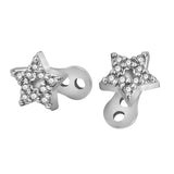 Maxbell 2pcs Dermal Anchor Tops and Base Titanium Steel Piercing Jewelry Star